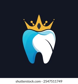 A modern logo concept for Royal Crown Dental, featuring a tooth integrated with a crown design.