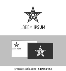 Modern logo concept. Star mark. Template project, business card. Vector illustration.