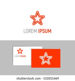 Modern logo concept. Star mark. Template project, business card. Vector illustration.
