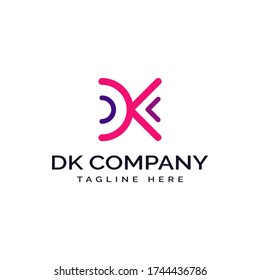 Modern Logo of D / K / C / DK Monogram Initials Letter Company or Business Branding Logo Professional Creative