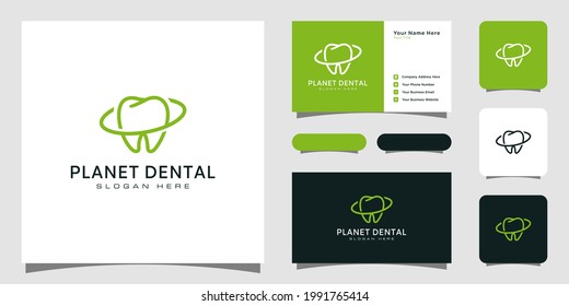 Modern logo of a dental clinic and business card design