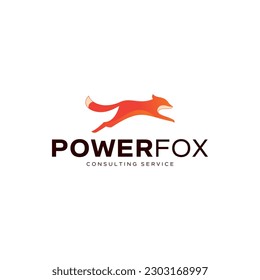 The modern logo depicts a jumping fox.