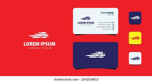Modern logo design, abstract geometric business logo design with business card idea