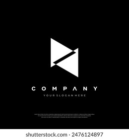A modern logo design with an abstract geometric pattern for a bold and innovative brand identity
