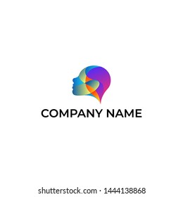 Modern logo design for abstract head