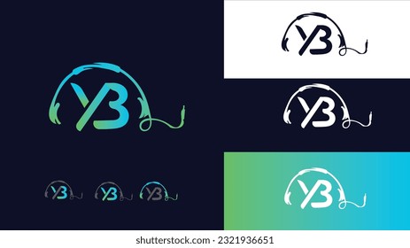 Modern Logo design for audiobook or audio record company by Y + B + Headphone .

