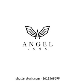 Modern logo design of bird and wings with clean background - EPS10 - Vector.