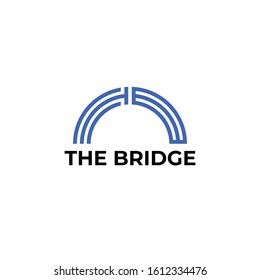 Modern logo design of bridge with clean background - EPS10 - Vector.