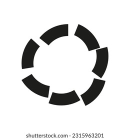 modern logo design, broken circle shapes, circle brick blok. Vector illustration. stock image.