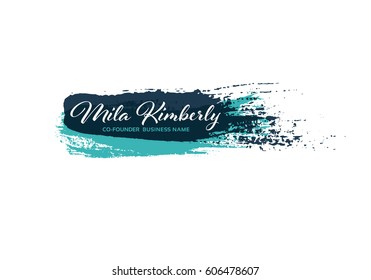 Modern logo design brush template. Vector logotype layout