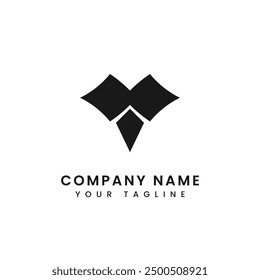 Modern logo design for business or personal. Futuristic geometric shapes. Vector.