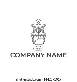 Modern logo design for castle ice cream