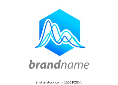 Modern logo design chart, this logo recommended for company related financial.