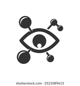 Modern logo design for the chemical eye which is included in the body organs.