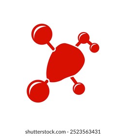 Design de logotipo moderno para o morango químico que está incluído nos órgãos do corpo.