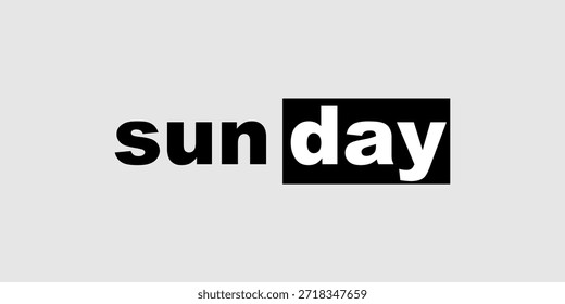 Design de logotipo moderno "domingo" com tipografia limpa e estilo criativo relaxado. Perfeito para marca de estilo de vida, cafés, moda, bem-estar, eventos, calendários e identidade empresarial moderna positiva.