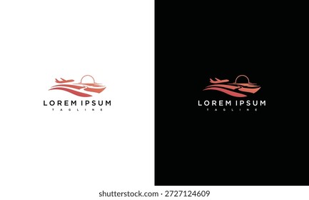 Concepto de diseño de logotipo moderno con Formas abstractas sobre fondos blancos y negros, mostrando versatilidad y estilo contemporáneo