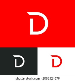 Modern logo design concept. Company logomark illustration. Can representing letter D, fast, speed, media, podcast.
