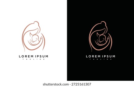 Concepto de diseño de logotipo moderno con remolinos Abstractas y líneas elegantes