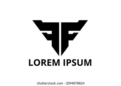 modern logo design concept like F alphabet for any business or company and band