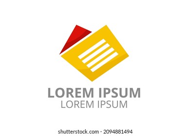 modern logo design concept shape book for any business or education and school