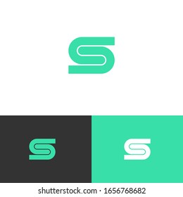 Modern logo design concept. Speed logomark illustration. Can representing digital, letter S, fast, power, race, winner.