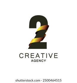 Modern Logo Design for Creative Agency with Number two