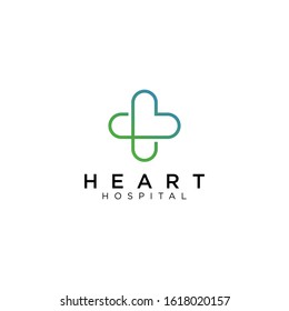 Modern logo design of cross, medical and hospital with clean background - EPS10 - Vector.