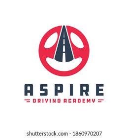 modern logo design of driving training car