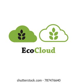 modern logo design of eco cloud