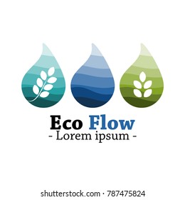 modern logo design of eco flow