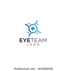 Modern logo design of eye or optics with white background - EPS10 - Vector.
