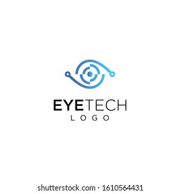 Modern logo design of eye or optics with white background - EPS10 - Vector.