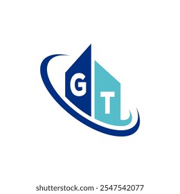 The modern logo design features a stylized two-letter initial in shades of blue, surrounded by circular elements to convey fluidity and professionalism