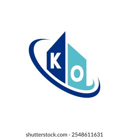 The modern logo design features a stylized two-letter initial in shades of blue, surrounded by circular elements to convey fluidity and professionalism