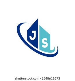 The modern logo design features a stylized two-letter initial in shades of blue, surrounded by circular elements to convey fluidity and professionalism