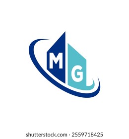 The modern logo design features a stylized two-letter initial in shades of blue, surrounded by circular elements to convey fluidity and professionalism