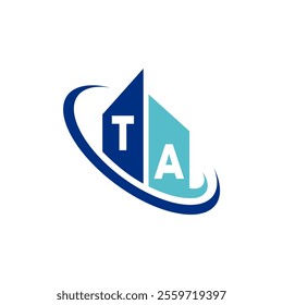The modern logo design features a stylized two-letter initial in shades of blue, surrounded by circular elements to convey fluidity and professionalism