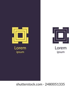 Modern logo design featuring a sleek, abstract shape. Ideal for any business. Customize colors and add your company name. Stand out easily with this distinctive logo!