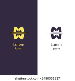 Modern logo design featuring a sleek, abstract shape. Ideal for any business. Customize colors and add your company name. Stand out easily with this distinctive logo!