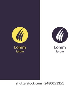 Modern logo design featuring a sleek, abstract shape. Ideal for any business. Customize colors and add your company name. Stand out easily with this distinctive logo!