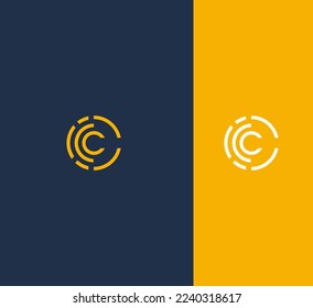 C Letra Logo Plantilla vectorial utilizable Símbolo abstracto de monograma 