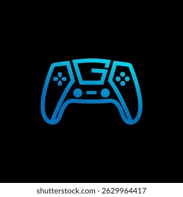 Modern logo design featuring a stylized game controller with the letter "G", perfect for online gaming magazines, esports platforms, and digital entertainment brands.