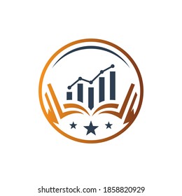 modern logo design of financial marketing education