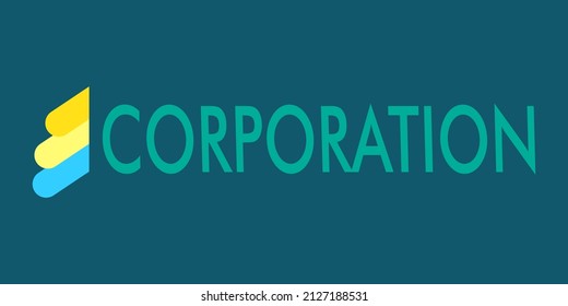 un diseño de logotipo moderno en forma de bandera circular. diseño de logotipo azul, logotipo amarillo, logotipo naranja