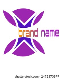 Modern logo design in the form of a purple robot. The template is perfect for gyms, health, technology and community settings.