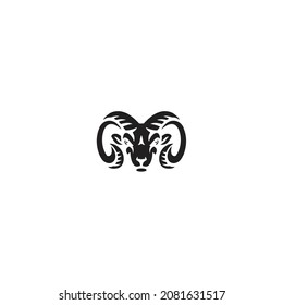 modern logo design with goat's head