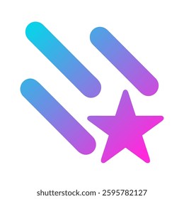 Modern Logo Design with Gradient Star and Lines