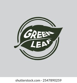 Modern Logo Design With Green Leaf 