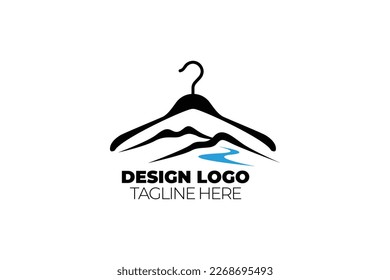 Modern logo design with a hanger and mountain design logo.